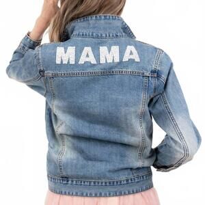 NEW LELALO denim beaded jacket in blue
